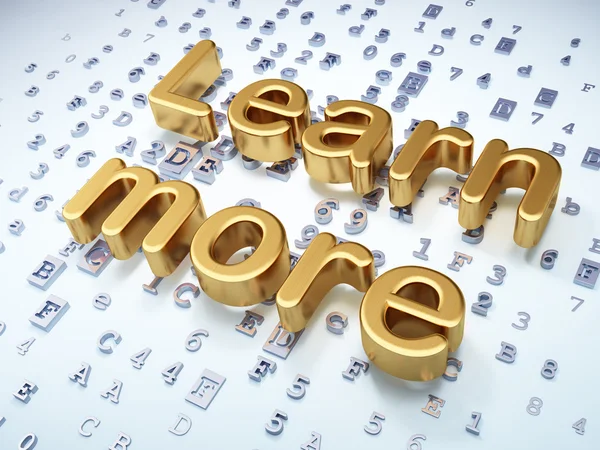 Concepto de educación: Golden Learn More on digital background — Foto de Stock