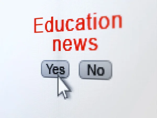 News concept: Education News on digital computer screen — Stock Photo, Image