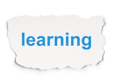 Eğitim kavramı: Kağıt arka plan üzerinde öğrenme