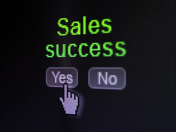 Sales Success on digital computer screen — Stock Photo, Image