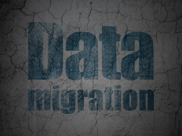 Information concept: Data Migration on grunge wall background — Stock Photo, Image