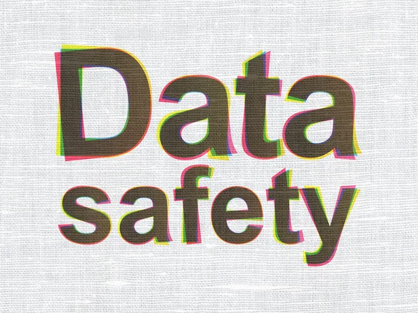 Informationskonzept: Datensicherheit auf textilem Hintergrund — Stockfoto