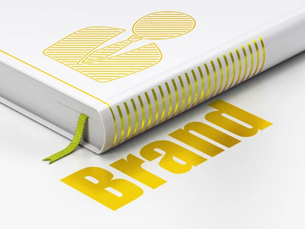 Concepto de marketing: libro Business Man, Marca sobre fondo blanco —  Fotos de Stock