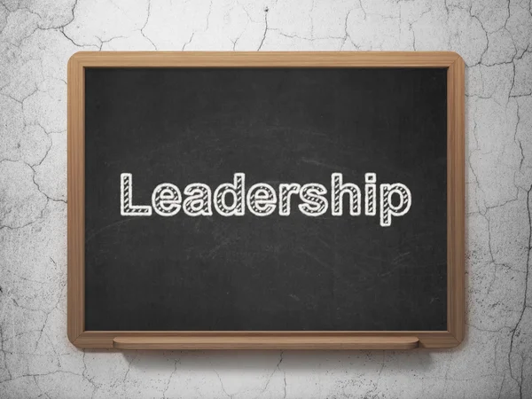 Business concept: Leadership on chalkboard background — Stock Photo, Image