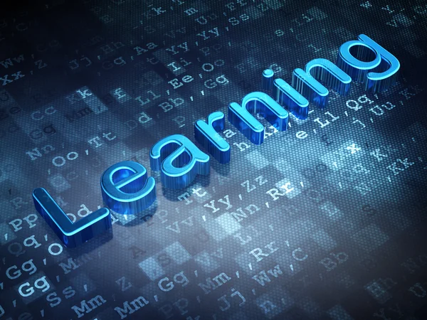 Education concept: Blue Learning on digital background — Stock Photo, Image