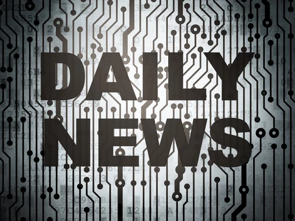 Concepto de noticias: placa de circuito con Daily News —  Fotos de Stock