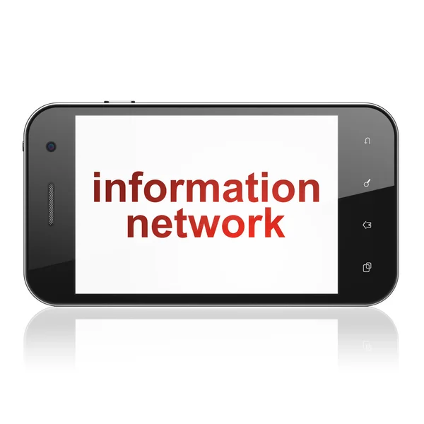 Information concept: Information Network on smartphone — Stock Photo, Image