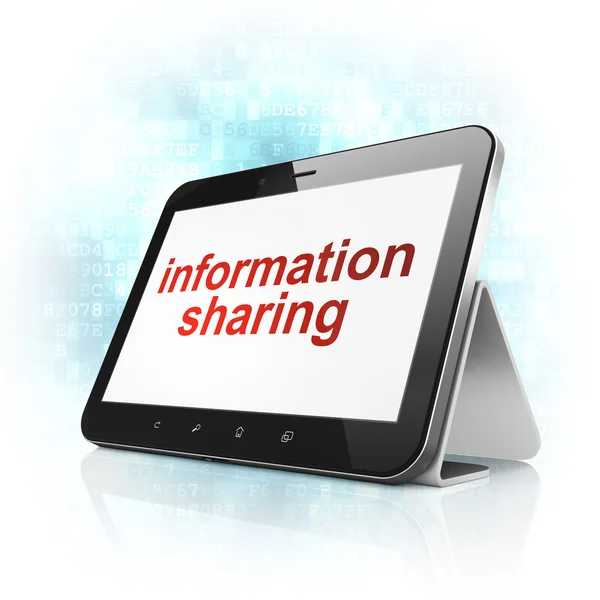 Information concept: Information Sharing on tablet pc computer — Stock Photo, Image