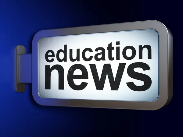 Nieuws begrip: education nieuws op billboard achtergrond — Stockfoto