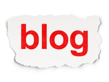 Web Tasarım: Kağıt arka plan üzerinde blog