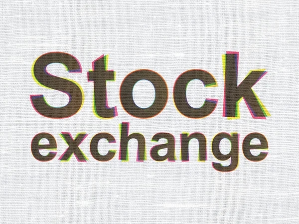 Business concept: Stock Exchange on fabric texture background — Stock Photo, Image