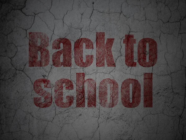Education concept: Back to School on grunge wall background — Stock Photo, Image