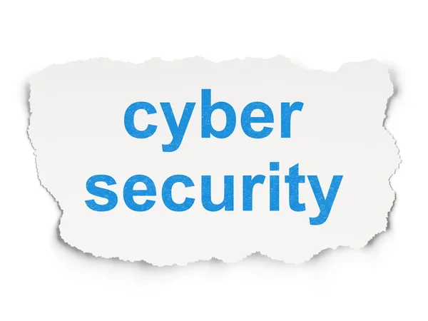 Sikkerhedskoncept: Cyber Security på papir baggrund - Stock-foto