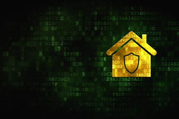 Protection concept: Home on digital background — Stock Photo, Image