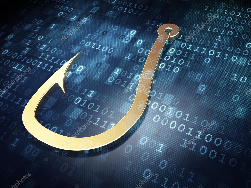 Protection concept: Golden Fishing Hook on digital background Stock Photo by ©maxkabakov 41085633 Protection concept: Golden Fishing Hook on digital background Stock Photo by ©maxkabakov 41085633