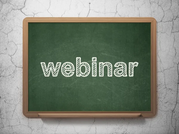 Education concept: Webinar on chalkboard background — Stock Photo, Image