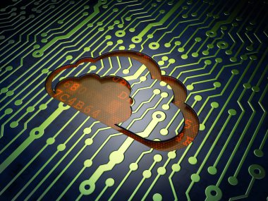 Bulut bilgi işlem kavramı: levhasının arka plan bulut