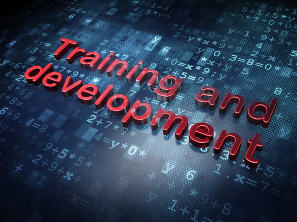 Education concept: Red Training and Development on digital background — Stock Photo, Image