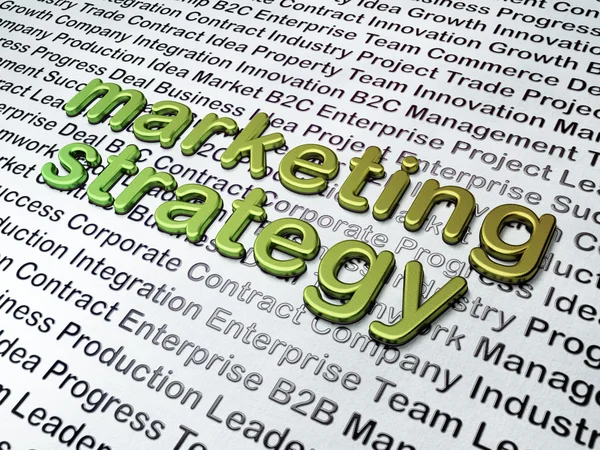 Marketingkonzept: Marketingstrategie auf geschäftlichem Hintergrund — Stockfoto