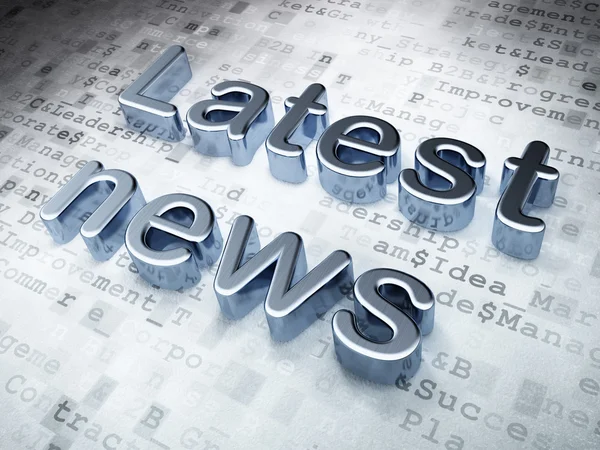 News concept: Silver Latest News on digital background — Stock Photo, Image