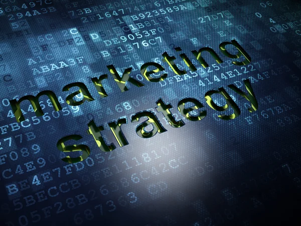 マーケティングの概念: マーケティング戦略上のデジタル画面の背景 — Stockfoto