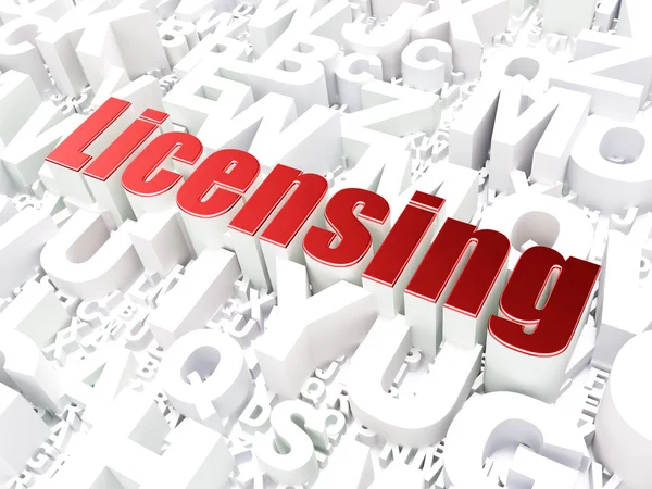 Law concept: Licensing on alphabet background — Stock Photo, Image