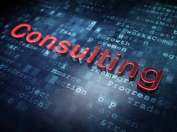 Business concept: Red Consulting on digital background — Stock Photo, Image