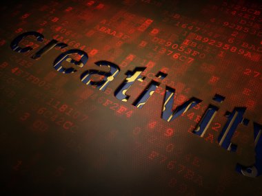pazarlama kavramı: yaratıcılık üzerinde dijital ekran arka planı
