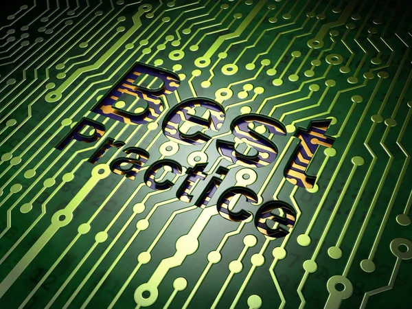 Education concept: Best Practice on circuit board background — Stock Photo, Image