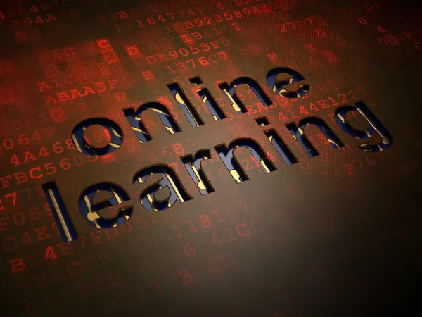 Onderwijs concept: online leren op digitale schermachtergrond — Stockfoto