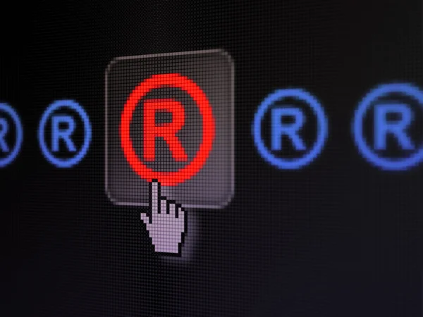 Law concept: Registered on digital computer screen — Stock Photo, Image