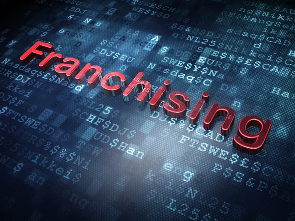 Concepto financiero: Red Franchising sobre fondo digital —  Fotos de Stock