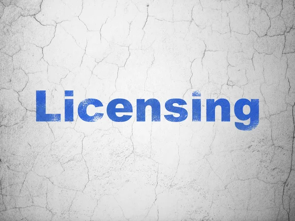 Law concept: Licensing on wall background — Stock Photo, Image