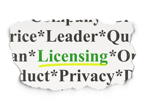Law concept: Licensing on Paper background — Stock Photo, Image