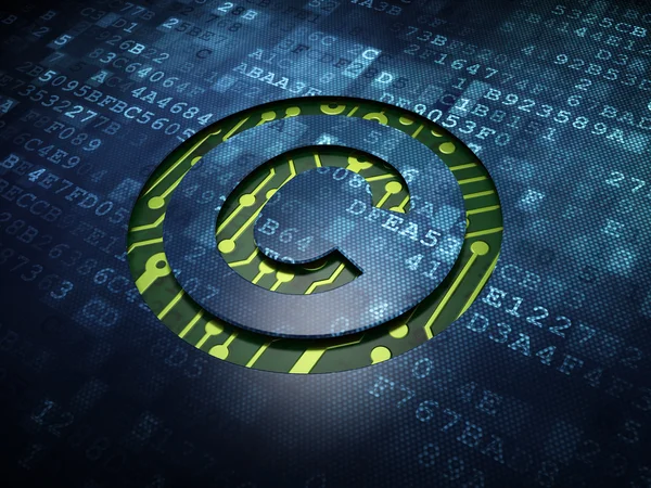 Gesetzeskonzept: Urheberrecht auf digitalem Hintergrund — Stockfoto
