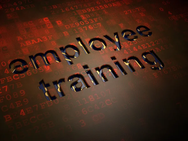 Education concept: Employee Training on digital screen background — Stock Photo, Image