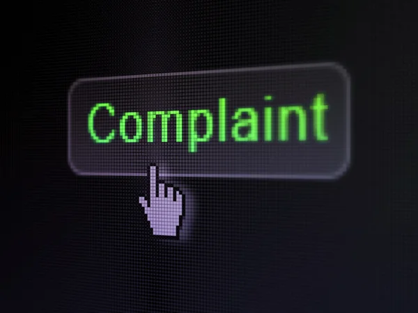 Law concept: Complaint on digital button background — Stock Photo, Image