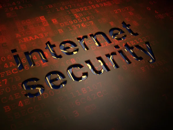 Концепция безопасности: Безопасность Интернета на фоне цифрового экрана — стоковое фото
