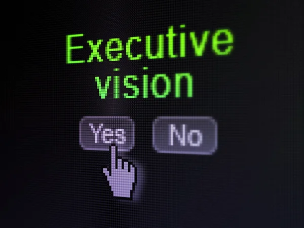 Finanzkonzept: Executive Vision auf digitalem Computerbildschirm — Stockfoto