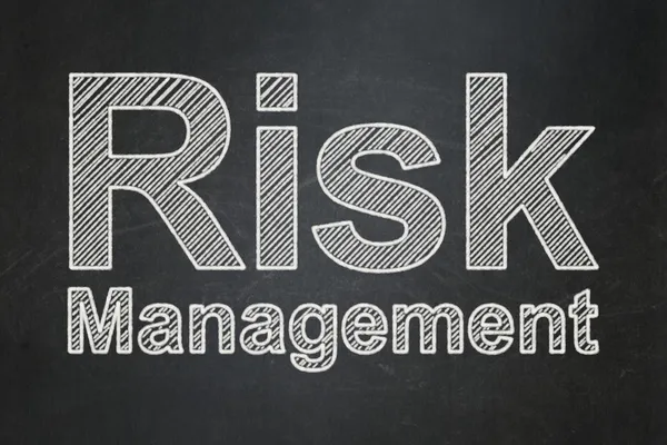 Finance concept: Risk Management on chalkboard background — Stock Photo, Image