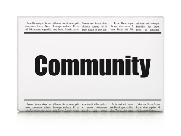 Social-Network-Konzept: Zeitungsschlagzeilen-Community — Stockfoto