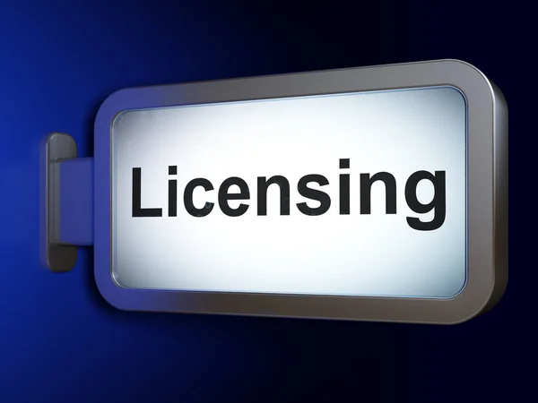 Law concept: Licensing on billboard background — Stock Photo, Image