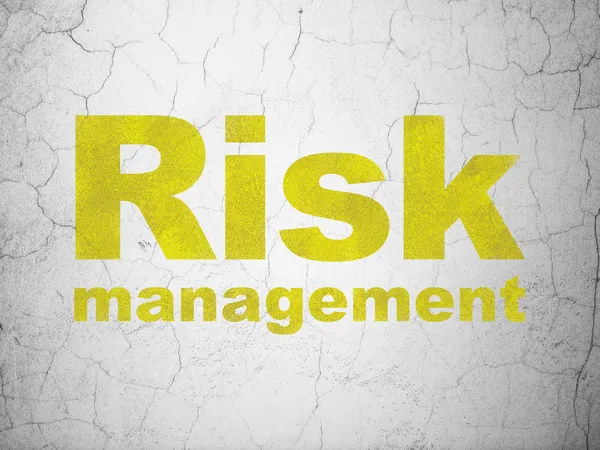 Koncepcja finansowania: ryzyka zarządzania na tle ściany — Zdjęcie stockowe
