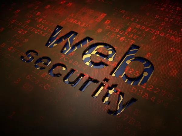 Web utvecklingskoncept: web security på digital skärmbakgrund — Stockfoto