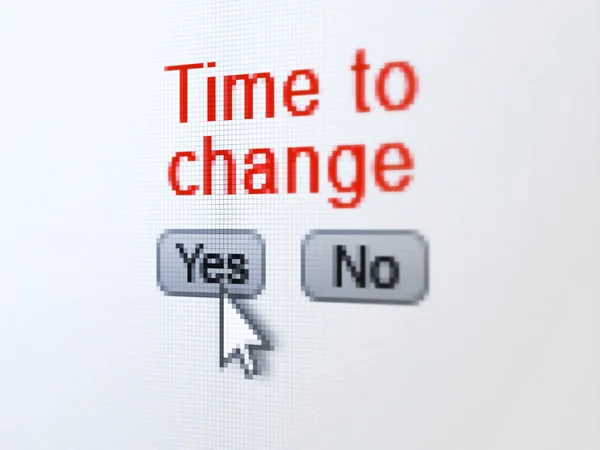 Zaman çizelgesi kavramı: Saat değişikliği dijital bilgisayar ekranında — Stok fotoğraf