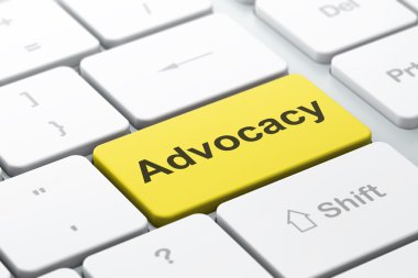 Hukuk kavramı: bilgisayar klavye arka savunma