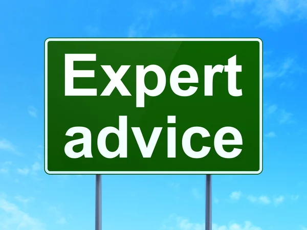 Law concept: Expert Advice on road sign background — Stock Photo, Image