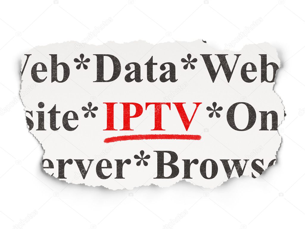 Web development concept: IPTV on Paper background