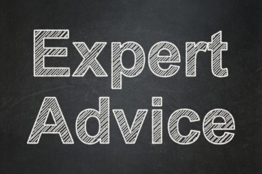 Law concept: Expert Advice on chalkboard background clipart