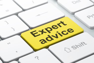 Law concept: Expert Advice on computer keyboard background clipart